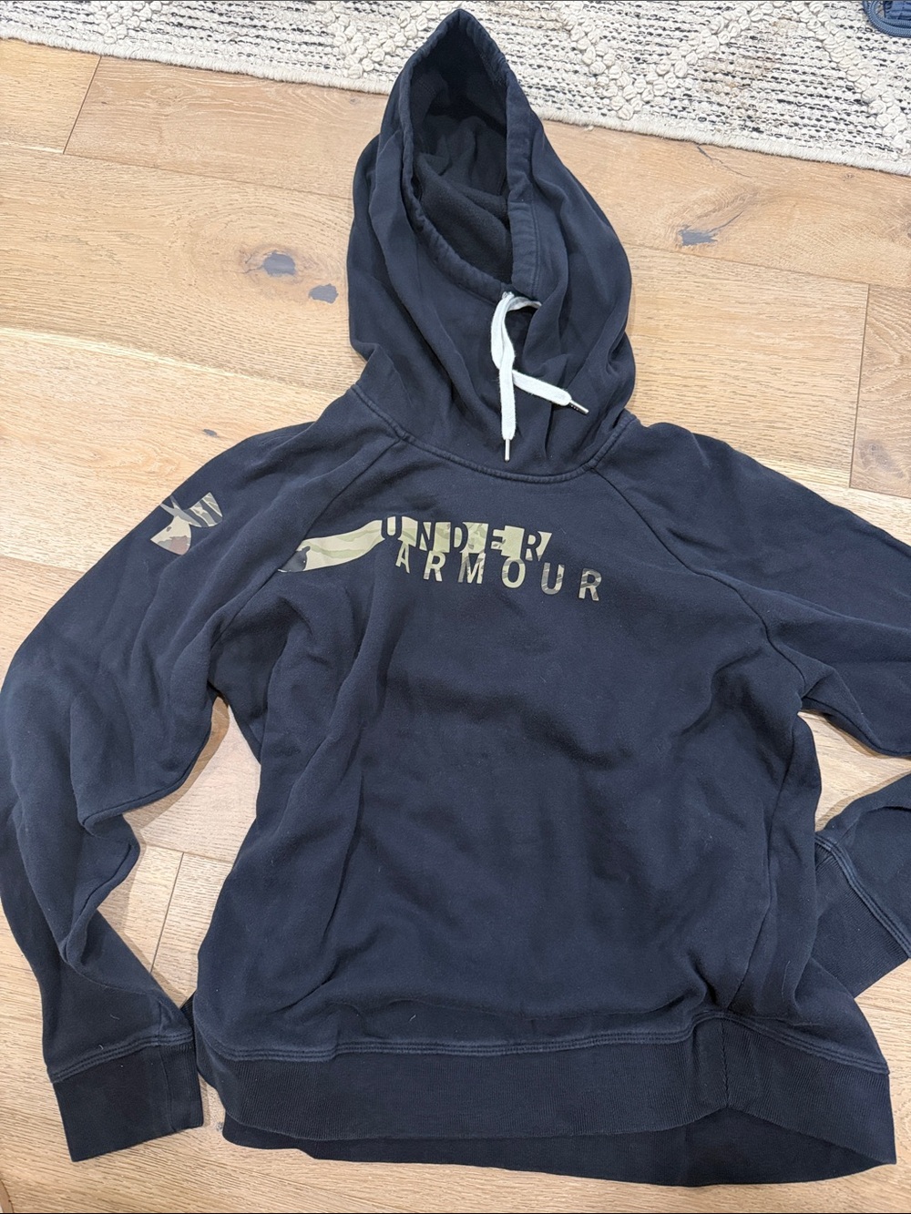 Under Armour Black Hoodie with Gold Logo Accent